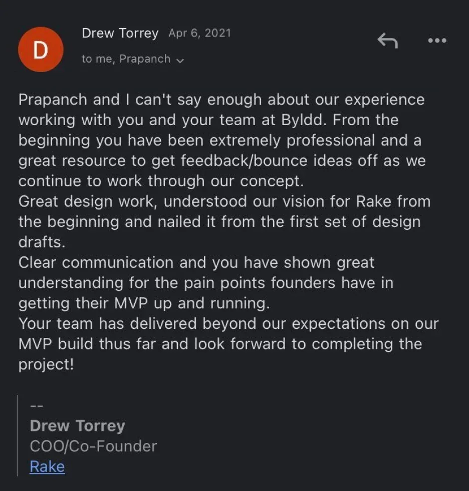 Review from Drew Torrey, Rake